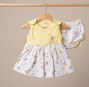 Cute Baby Girl Dress and Bloomers Set