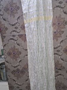 Elegant White &amp; Green Striped Dupatta of 1