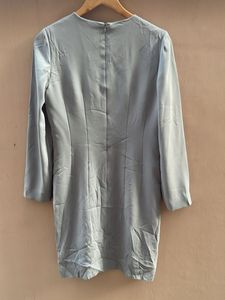 Elegant Light Blue Long Sleeve Dress