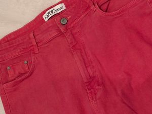 Pink Wide Leg Jeans