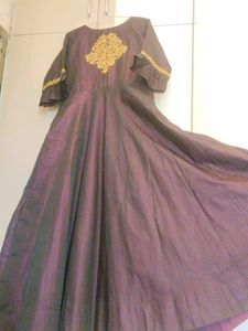 Dhoopchaun purple maxi/gown (44")