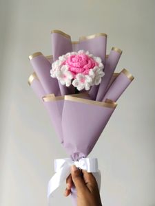 Sale🔥Combo Of Pink Rose And Forget Me Not Flower