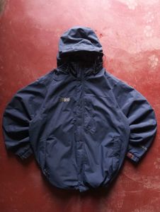 Men's Navy Blue Hooded Jacket