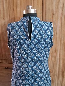 Blue Printed Kurta plazo  Set