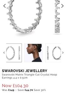 Crystal Hoop Earrings 📢57% off❗✨