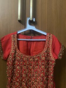 Embellished Red Ethnic Suit Set