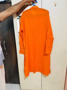 Orange Cotton Kurta used only one time