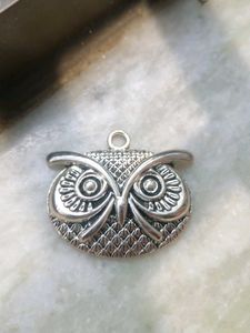 Charming Silver Owl Pendant Charm
