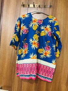 Vibrant Floral Print Kurta Set