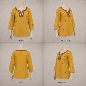 Yellow Embroidered Kurta