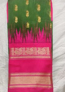 Green & Pink narayanapet pattu saree