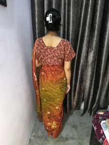 Beautiful Printed Saree with Blouse