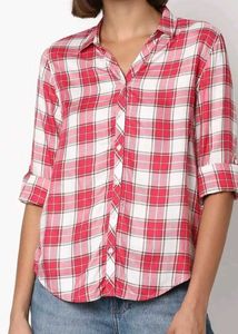 Classic Red Plaid Button-Up Shirt