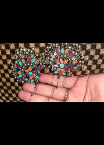 Boho Multicolor Jhumka Earrings