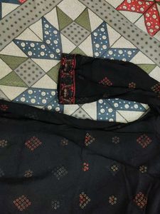 Elegant Black Printed Kurta