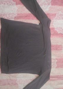 Dark Brown Long-Sleeve Top