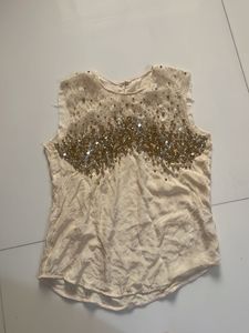 Sparkly Sequin Embellished CreamfreebieTop