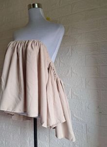 Strapless Beige Flowy Top