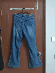 Blue Denim Flare Jeans