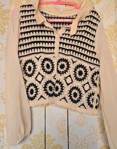 Crochet &amp; Chiffon Blouse