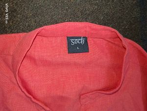 New Soch Pink Front-Open Coat Style Kurti