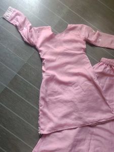 Pink Embroidered Kurta Set