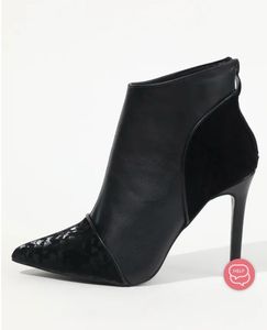 Chic Black Ankle Boots Lulu&amp;sky Brand Shoes