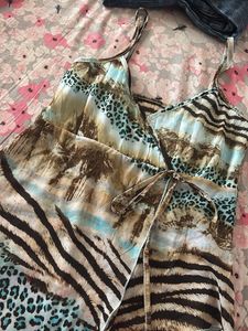 Stylish Animal Print Wrap Top