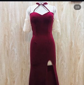 Elegant Velvet Evening Gown