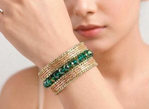 Anti Tarnish Beaded Bangle Set