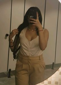 🤍Sleeveless Ruched Front Crop Top🤍