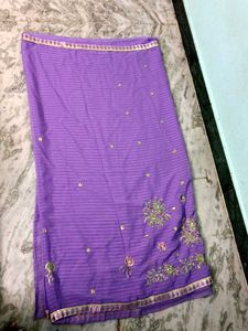 voylet coller saree