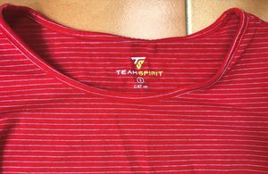 Red Striped Long Sleeve Top