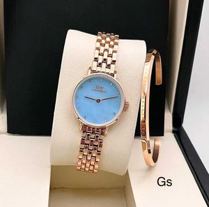 Elegant Rose Gold Watch & Bracelet Set