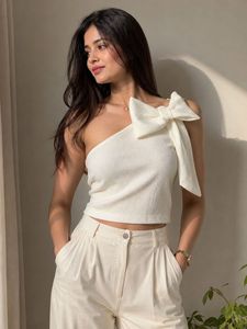 Stylish White One-Shoulder Top