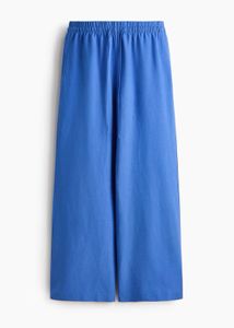 H&M Blue linen straight  Leg  Pants
