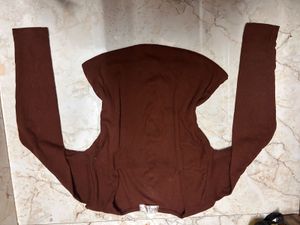 Brown Long Sleeve Top