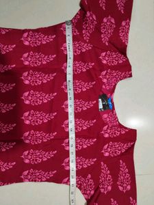 Maroon Printed Kurta