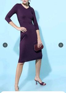 Elegant Purple Midi Dress