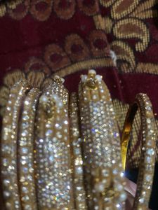 Sparkling Embellished Bangles Set
