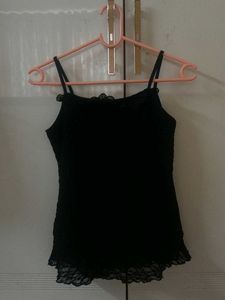 Black Lace Trim Cami
