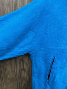 TNA Aritzia Blue Fleece Quarter Zip
