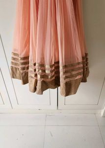 Elegant Pink Embellished Ethnic Gown