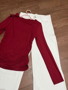 Chic Maroon Long Sleeve Top