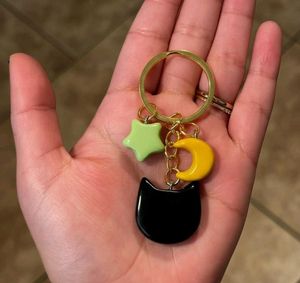 Cute Celestial Cat Keychain
