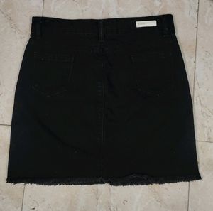 Black Denim Skirt