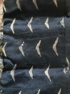 Navy Blue Saree with Floral Print