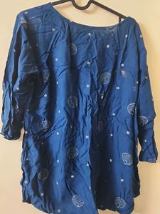 Blue Printed Casual night suit