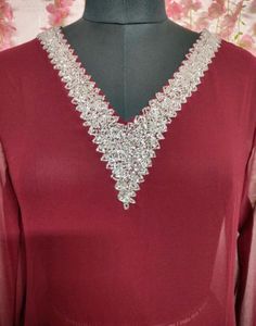 y2k embellished sheer kurti top