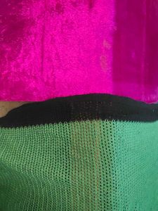 ( set of 2)  Pink shawl and green black sha